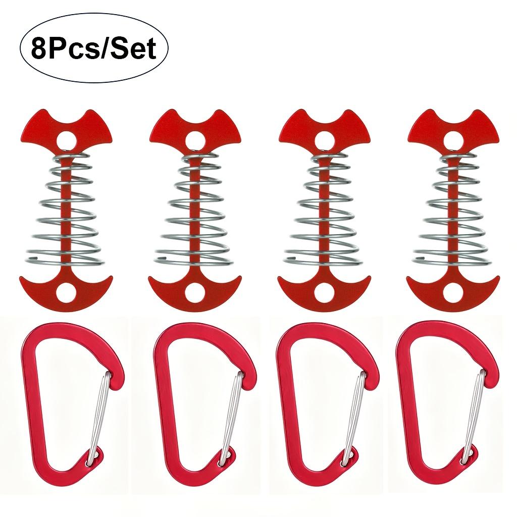 Fishbone Shape Tent Stakes Pegs With D Shaped Buckle Windproof Tent Anchor Nails Outdoor Camping Tent Fixed Accessories For Deck