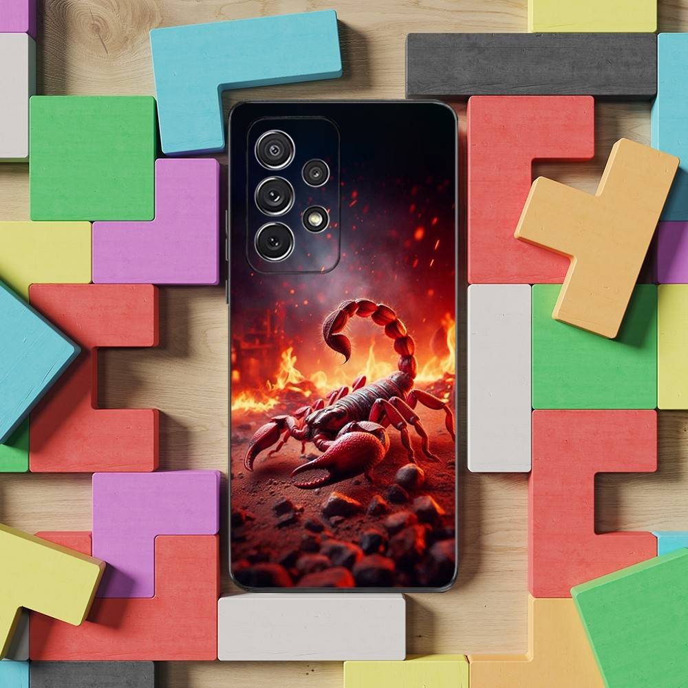 Cool Art Animal Scorpion Case For Samsung S22,S21,S9,S25,S24,S23,Ultra,FE,S20,S10,Plus,Lite,Soft Silicone Black