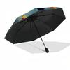 Lion, Jungle Themed Automatic Opening and Closing Umbrella, Brightly Colored 8-rib Portable Umbrella, Suitable for Men and Women, A Perfect