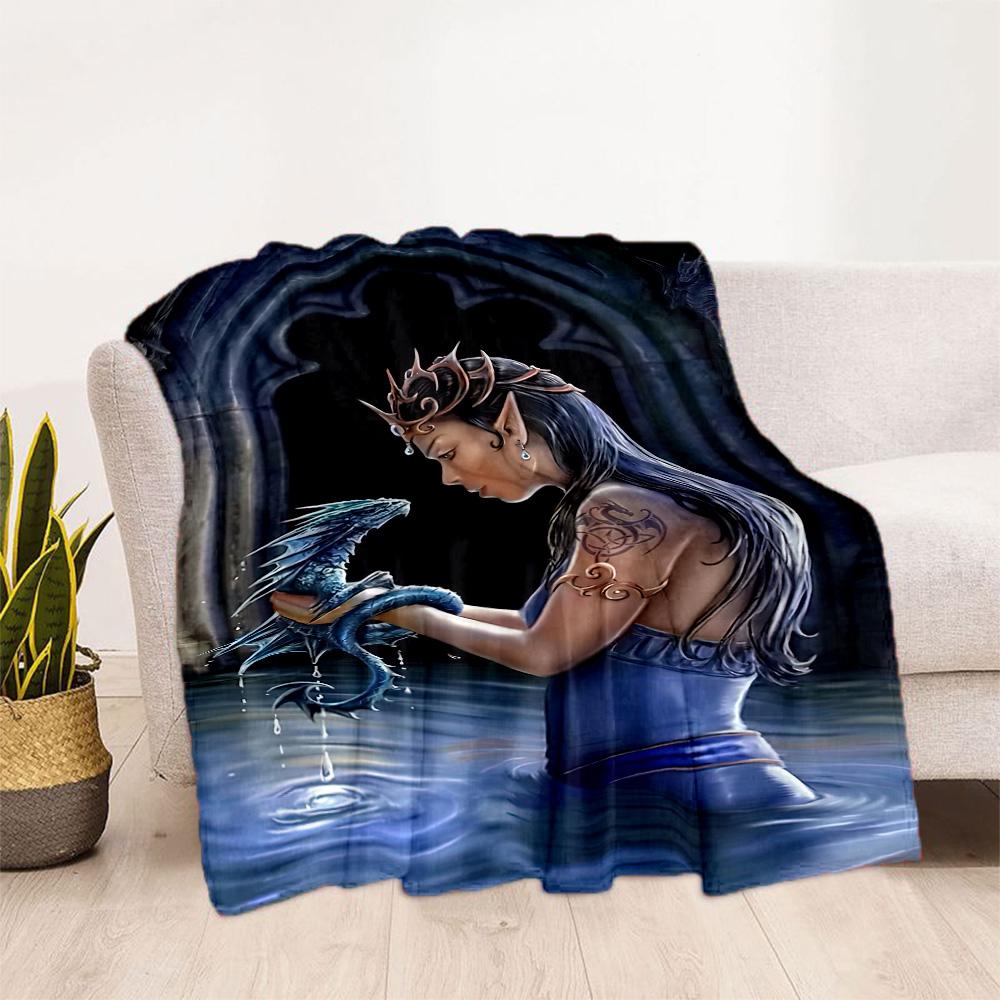Gothic Style Blanket Ultra-Soft Perfect for Chair Livingroom Office for All Occasions Digital Print Suitable for Gifting Relatives and Friends