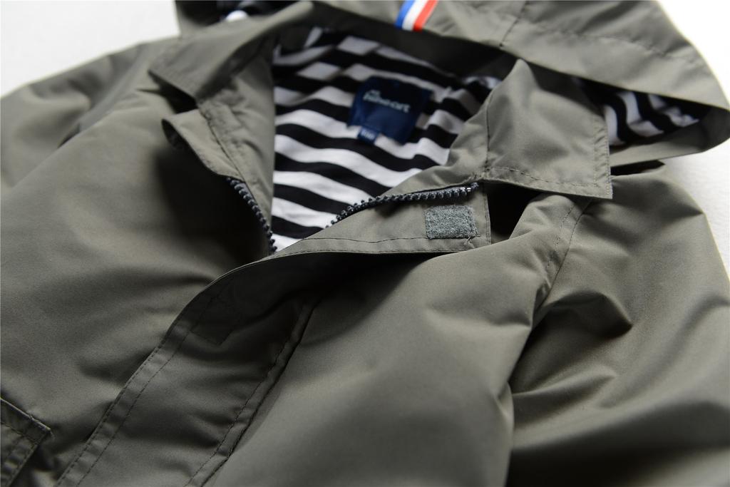 Hiheart Size 110cm Kids' Jacket, Windbreaker, Water-Repellent, Casual, Outdoor, Gray,