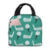 Golf Ball Pattern Insulated Lunch Bag for Women Office Cooler Thermal Food Box Tote Portable Lunch Boxes Container