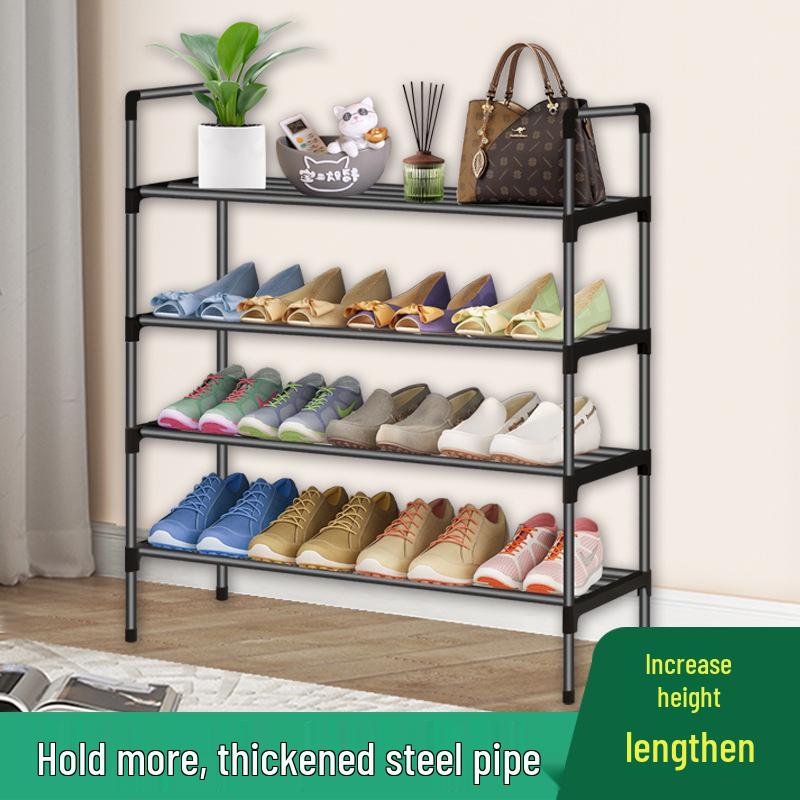Compact Multi-Layer Metal Shoe Rack for Small Spaces