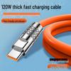 Zinc Alloy 120W Fast Charging Type-C Data Cable for Android/Apple Devices