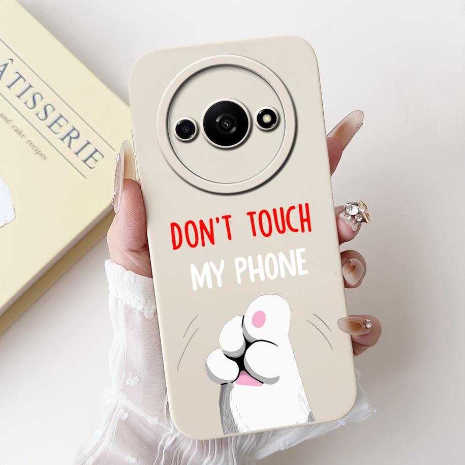 Für Xiaomi Redmi A3 Hülle 2024 Neue Mode Blume Quadratisch Silikon Kameraobjektiv Schutzabdeckung Für Xiaomi Poco C61 RedmiA3 Stoßstange