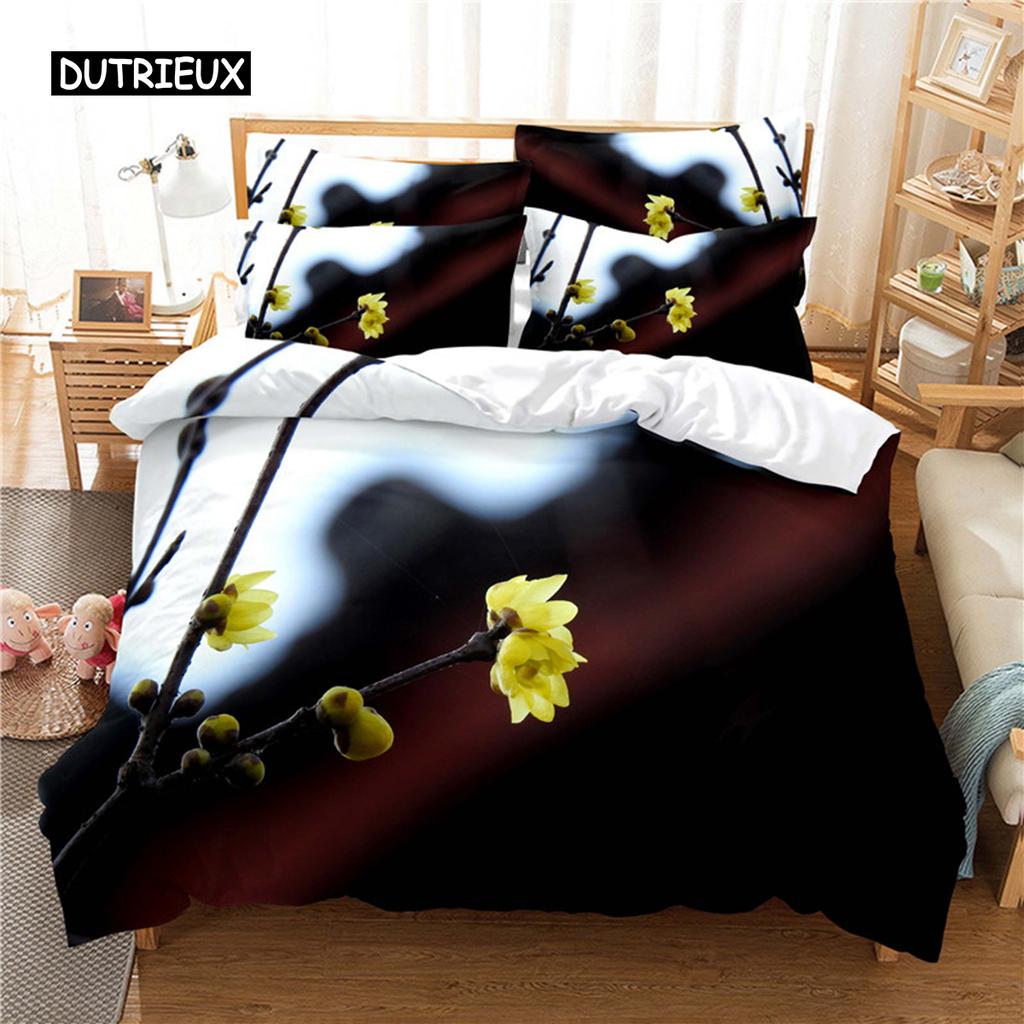 Beautiful  Flower Bedding Set Duvet Cover Set 3d Bedding Digital Printing Bed Linen Queen Size Bedding Set Fashion Designs