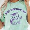 Rage Consumes Me Comfort Colors® T-Shirt, Vintage Kitten Tshirt, Sarcastic Funny Retro Shirt, Graphic Tee, Funny Women's Aesthetic Shirt