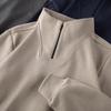 Men's Half-Zip Stand Collar Sweatshirt: Pure Color Long Sleeve T-Shirt for Spring & Autumn