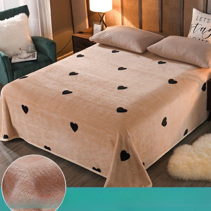 

Одеяло и наматрасник из кораллового флиса - Односпальный размер, Легкий для весны/осени, Фланелевая подкладка для зимнего сна 150x200cm