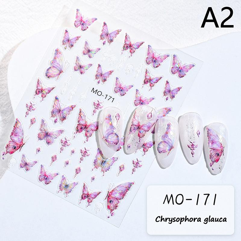 

Реалистичные наклейки для ногтей в виде бабочки Aurora Sweet Nail Styling Стереоскопическая рельефная наклейка для ногтей Салон нейл-арта Энтузиасты нейл-арта