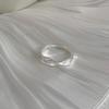 Xiaohongshu 925 Sterling Silver Exaggerated Plain Ring for Women – Simple, Luxurious, High-End Design.