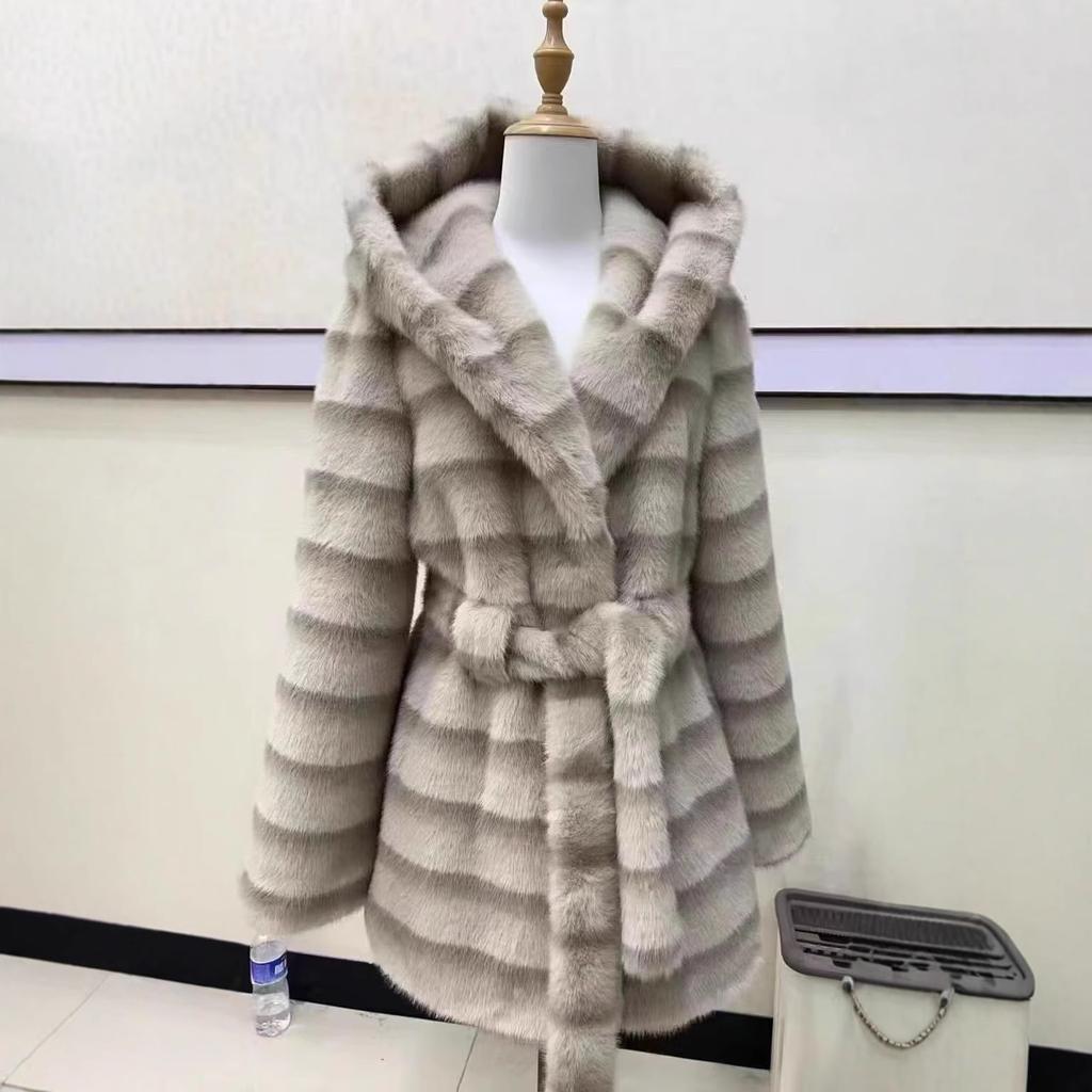 2025 New Environmentally Friendly Fur Coat Hood
