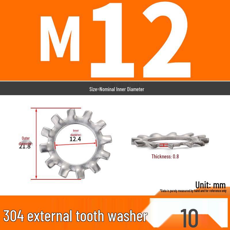 Iron Serrated Locking Washer Set with Anti-Loosening Shims
