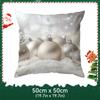Vintage White Christmas Ball Pillowcase Bedroom Cushion Cover 100% Polyester Living Room Cushion Pillowcase Home Decor