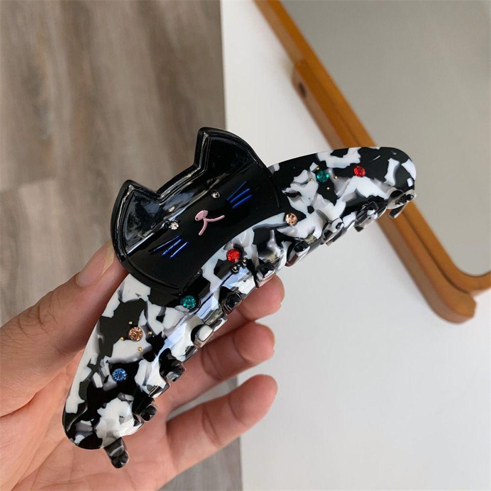 Katze Katzen Haarspange Vogel Acetat Haifisch-Clip Kreative Tier-Haarkralle Gesicht Waschen