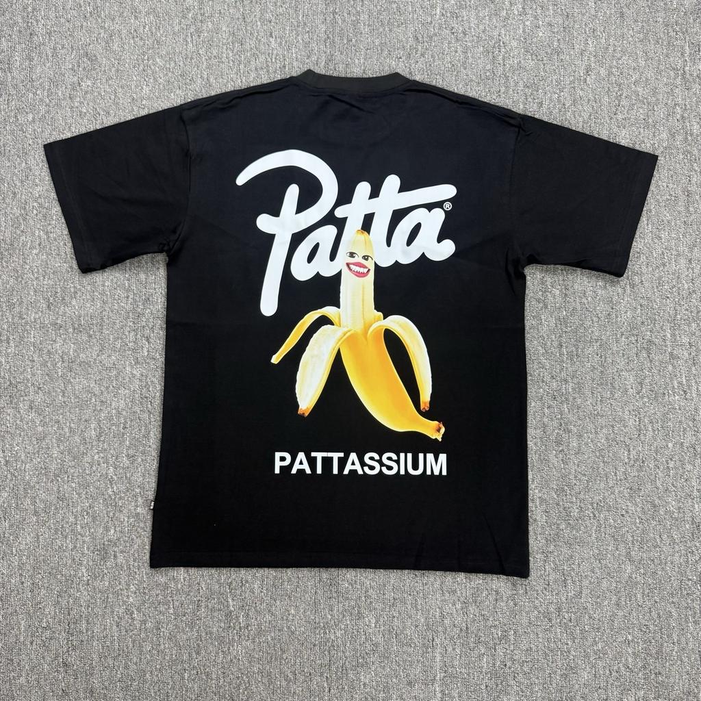 Amerikanische grenzüberschreitende trendige Marke PATTA Designgefühl Buchstabendruck Kurzarm-T-Shirt Herren- und Damen-Trendmarke Vielseitiges lockeres Oberteil