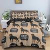 Dachshund Dog King Queen Duvet Cover Cartoon Pet Puppy Bedding Set Sausage Dog Quilt Cover Cute Animal Polyester Comforter Cover