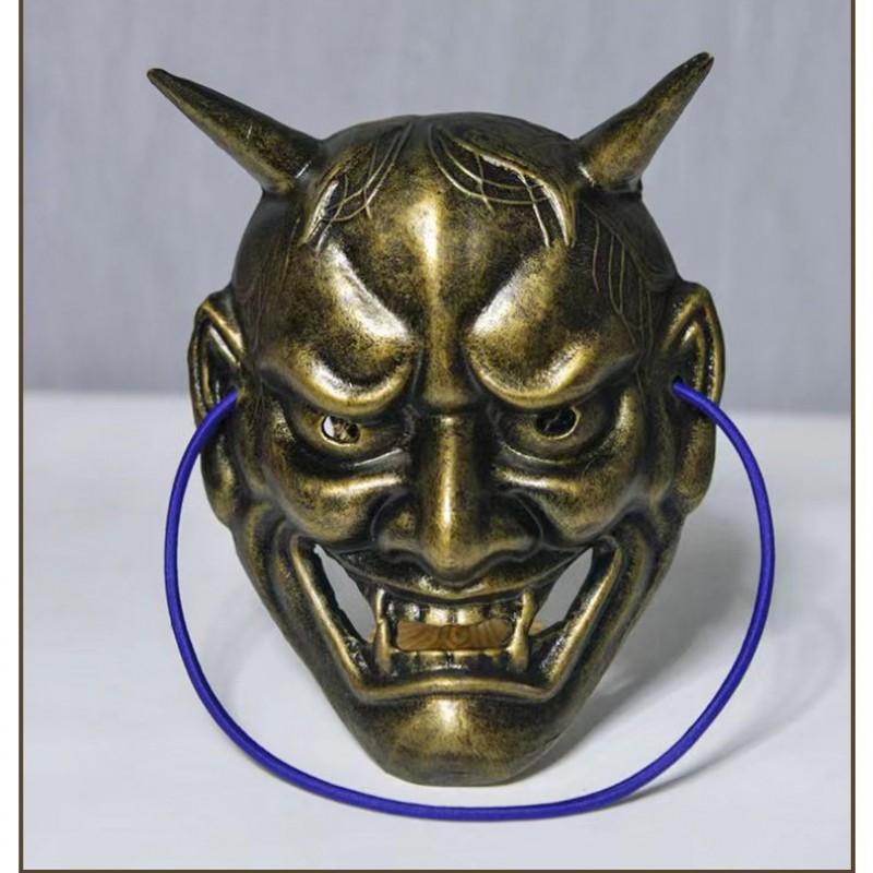 Halloween Small Hannya Mask Resin Costume Party Props Men Cosplay