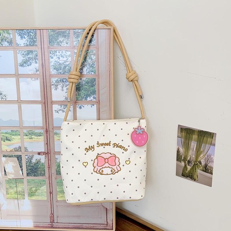 Женская повседневная сумка-кроссбоди в горошек и клетку - Весенне-летняя сумка на плечо