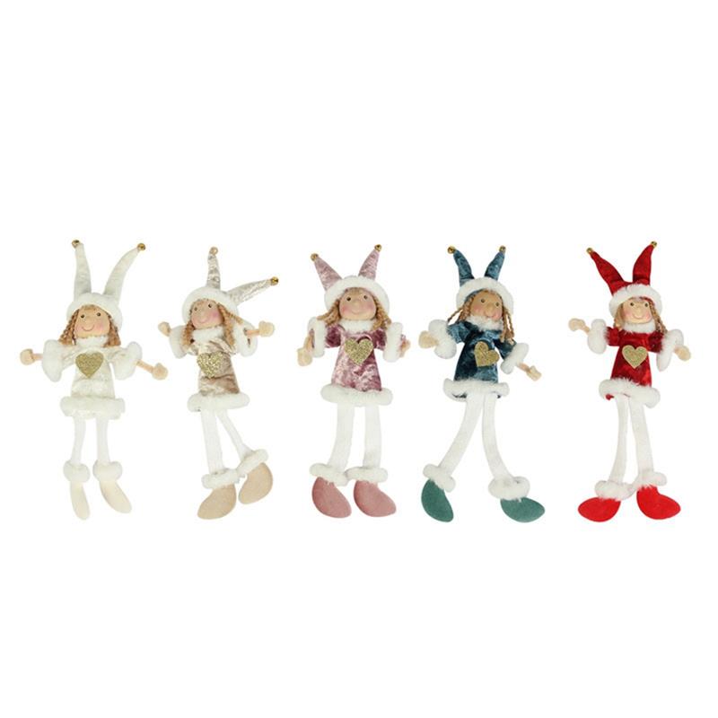 

Good-5 Pcs Christmas Plush Ornaments Children Cute Girl Christmas Gift Christmas Trees Pendant