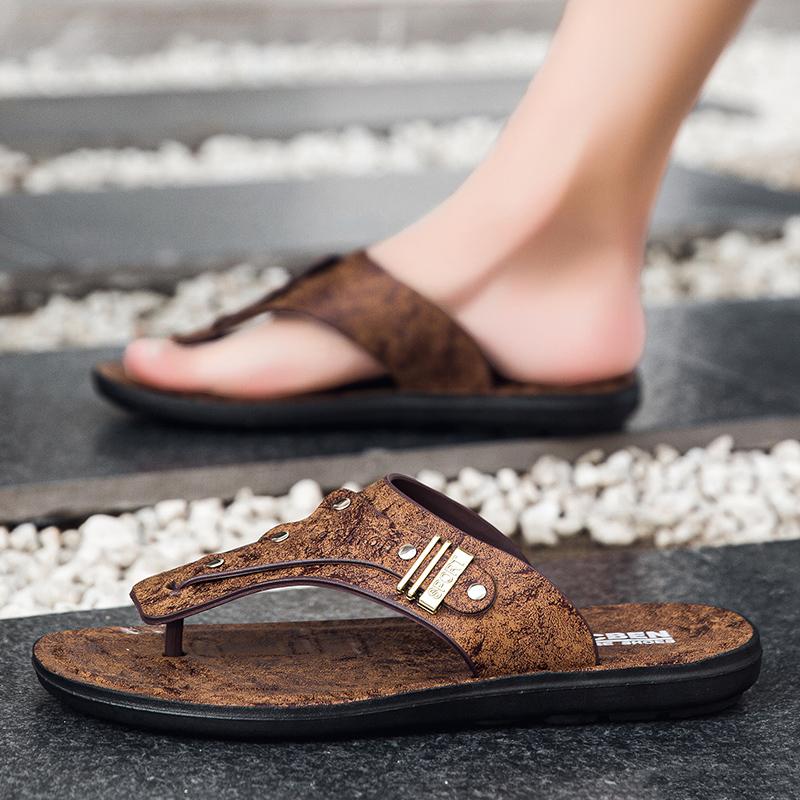 New Summer Men Flip Flops Beach Slippers Man Sandals Non-Slip Home Slipper Indoor House Anti-Slip Shoes Outdoor Male Shoes