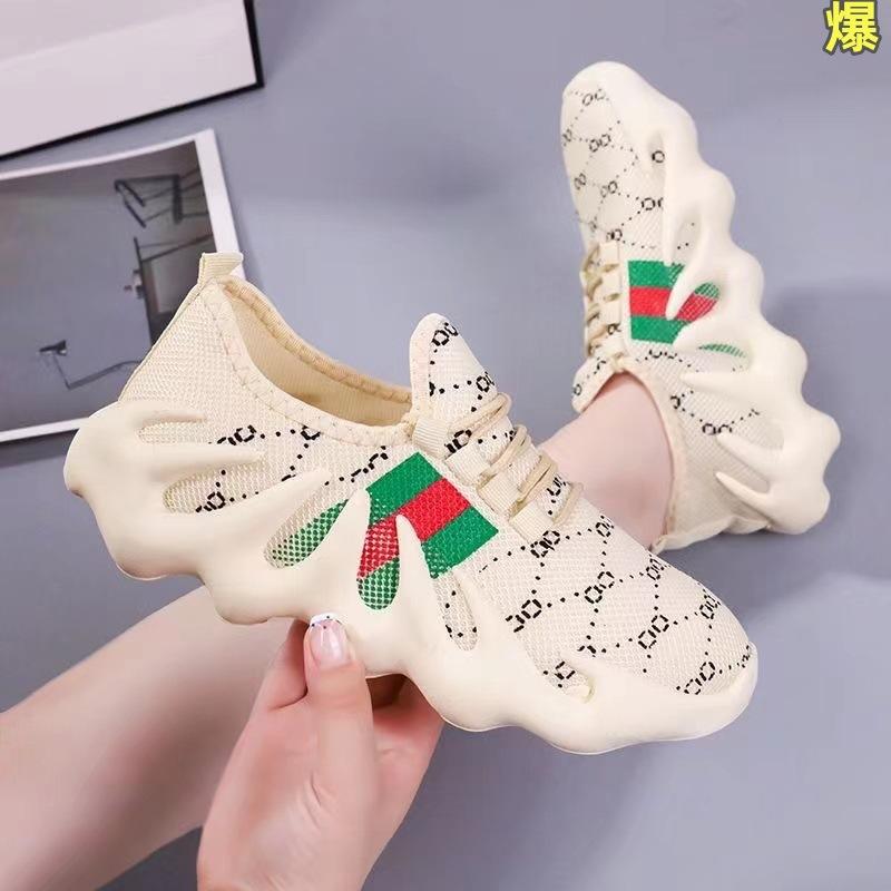 

New flying woven women s sneakers shock-absorbing octopus volcano coconut shoes lightweight and comfortable soft-soled shoes 40