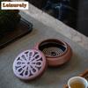 Lotus Pattern Ceramic Plate Incense Holder Diffuser Incense Burners Mosquito Incense Holder Meditation Censer Home Ornaments