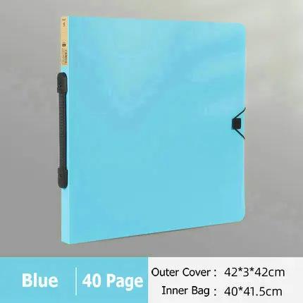 MoeTron Square Folder 50*50cm Drawing Portfolio Booklet Diamond Painting 40*40 Square Portafolio With Plastic Sleeves