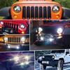 Motorcycle 7 Inch Headlight Round LED Headlamp Projection Moto Black Head Light for Jeep Wrangler 1997-2015 Universal Lamp