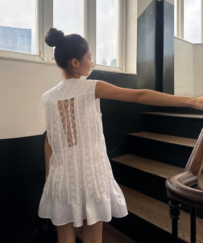 Lapineatteullie White Shirt Dress