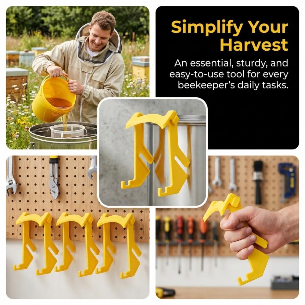 3Pcs Yellow Honey Bucket Rack Portable Uncapping Tank Holder Beehive Frame Holder Beekeeping