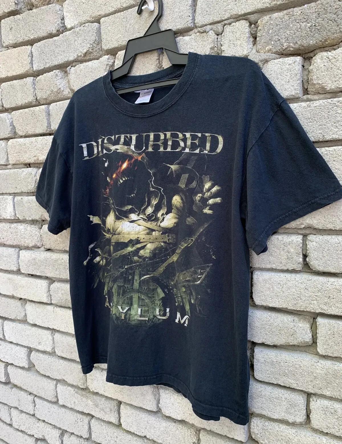Disturbed Asylum Band graphic short sleeve black shirt S