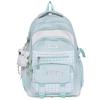 Contrast Plaid Student Schoolbag Women's College-style Multi-compartment Backpack
