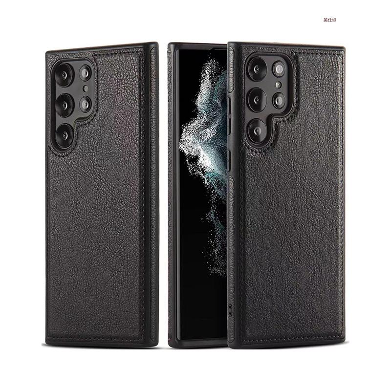 Applicable To Samsung S25ultra Mobile Phone Case New Car Line S23u All-inclusive Anti-drop Internet Celebrity 24u Business 22u Leather Case