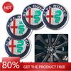 Hub Caps 4Pcs Car Wheel Stickers 56mm Auto Center Hub Cap Decal For Alfa Romeo 156 159 147 4C 8C 166 Giulia Giulietta Mito StelvNV6 