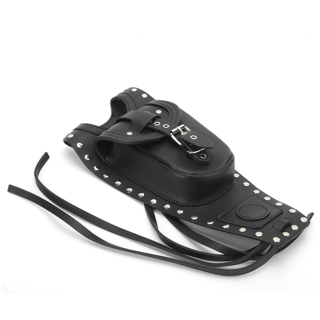 Motorcycle Fuel Tank Bag Gas Tank Pad Cover Black Artificial Leather Fit for XLX1000 XL1200X XLH883
