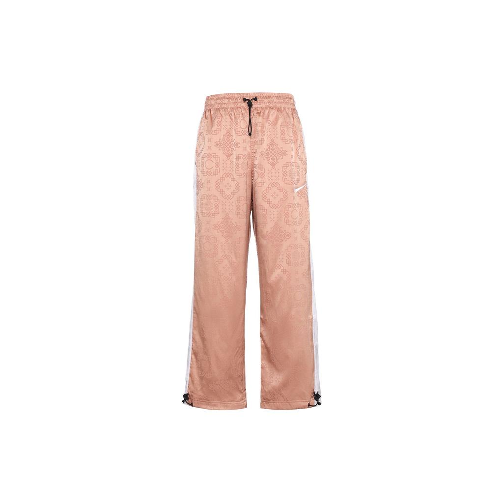 Nike X CLOT Rose Gold Silk Pattern Track Pants Men Bottoms CT4088-605
