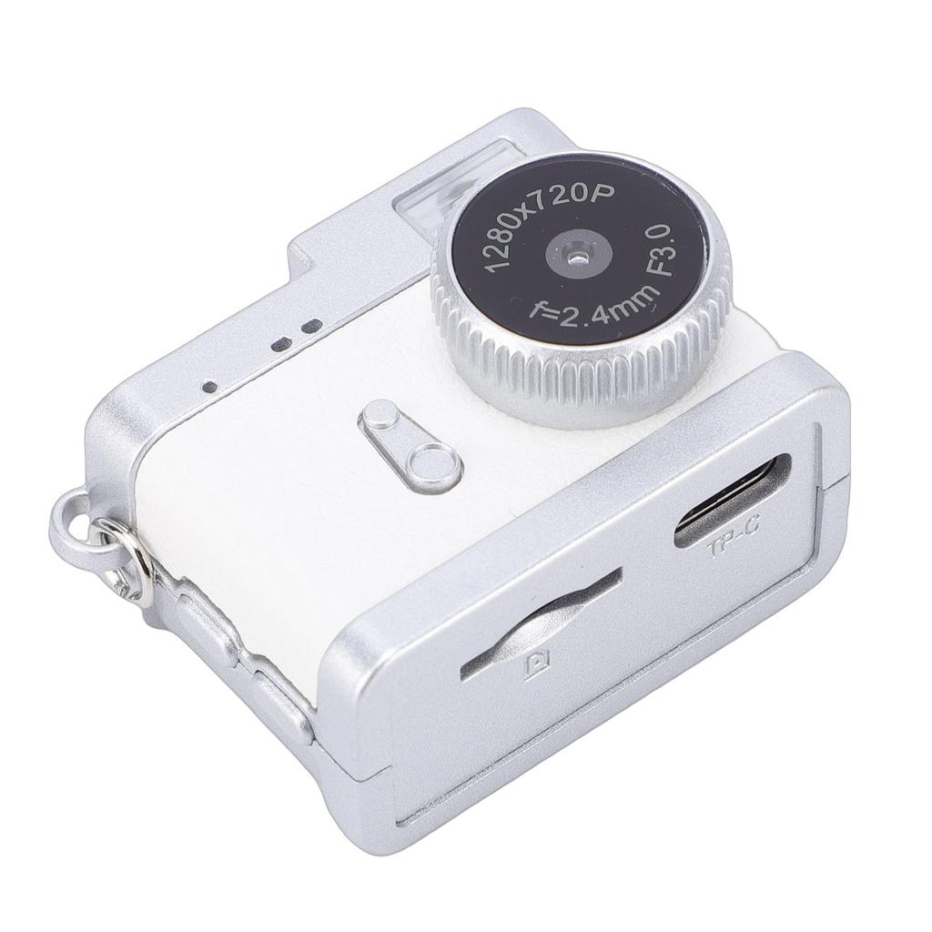 Keychain Camera HD Retro Digital Tiny Portable Pocket Camera CCD Fun Gadget with LED Light 4 Filters for Travel Study