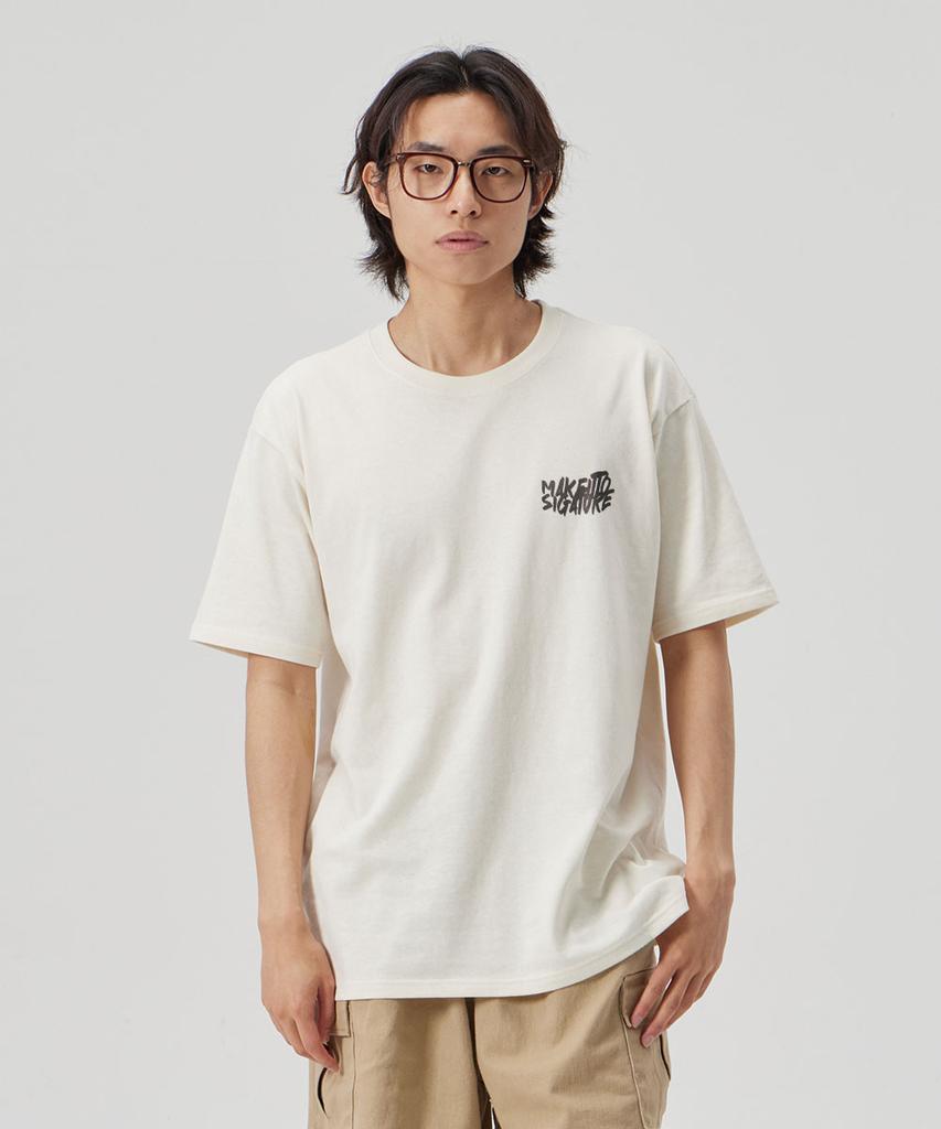 MAKEITTO [Graffiti Logo] Crew Neck Tee_Cream