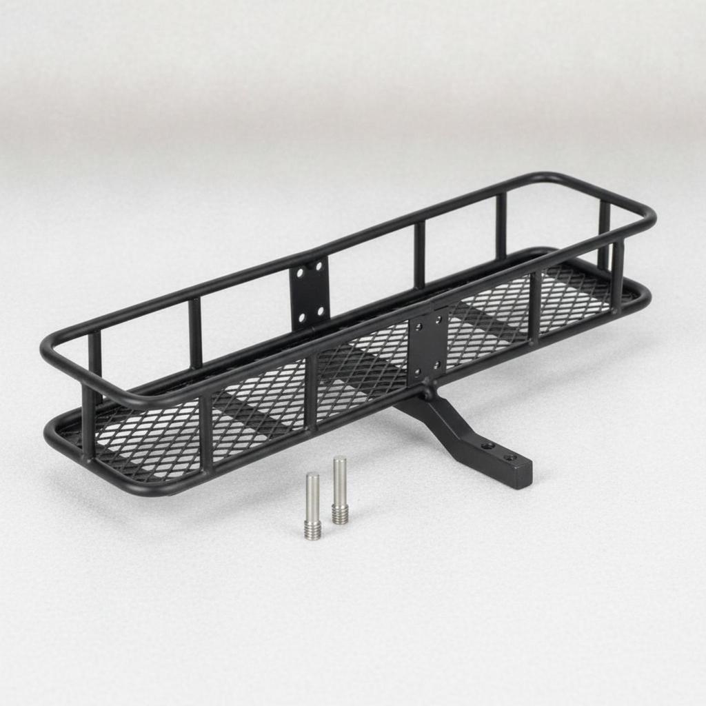 Rear Mounting Rack with Basket Black Spare Tire Storage Cargo