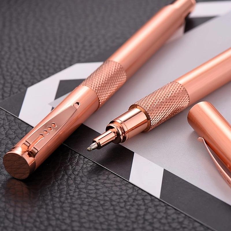 Stylo signature en métal de luxe de haute qualité, stylo à bille pour l'écriture professionnelle (encre noire)