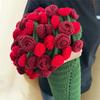 Green Rose Bouquet Blanket Fashion Rose Nap Blanket Knitted Flower Blanket  Mother's Day