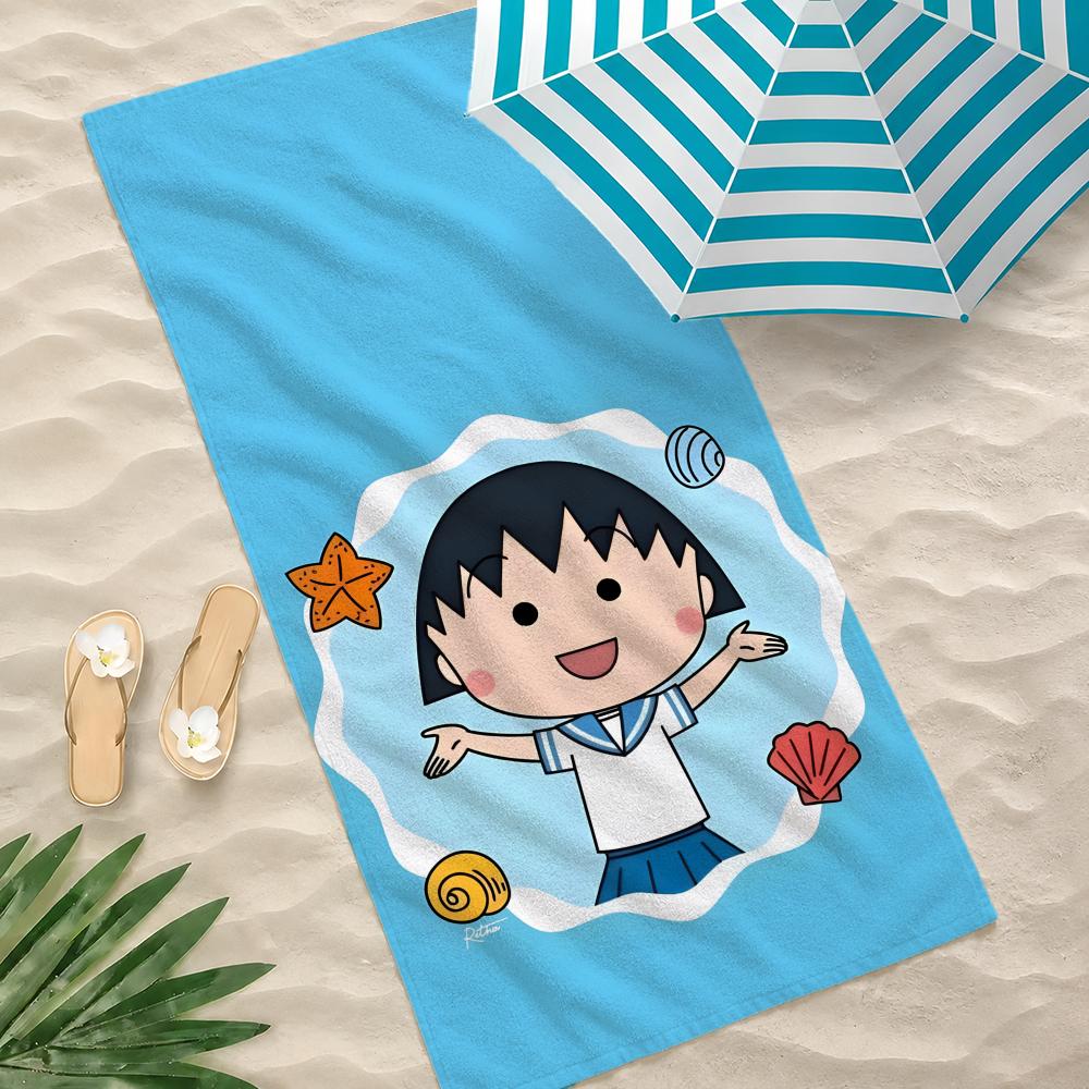 Anime C-Chibi M-Marukos-chan Towel Towel Beach Towel Oversized Quick Dry Towel Absorbent Soft Swim BeachTowels for Men Women