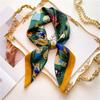 New Women's Cute Kitten Faux Silk Scarf - 70cm Square Shawl, Thin and Lightweight