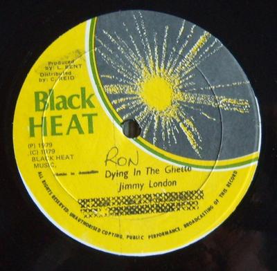 12inch Record JIMMY LONDON Dying In The Ghetto NONE Black Heat 1979 Jamaica Reggae Ska Dub Used