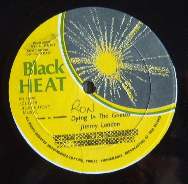 

12inch Record JIMMY LONDON Dying In The Ghetto NONE Black Heat 1979 Jamaica Reggae Ska Dub Used