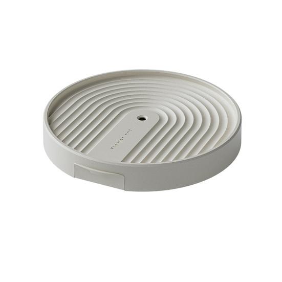 Rolling Plant Caddy Round Planter Tray with Hidden Drain Reservoir Plant Pot Tray with Brake Wheels for Indoor Outdoor Use