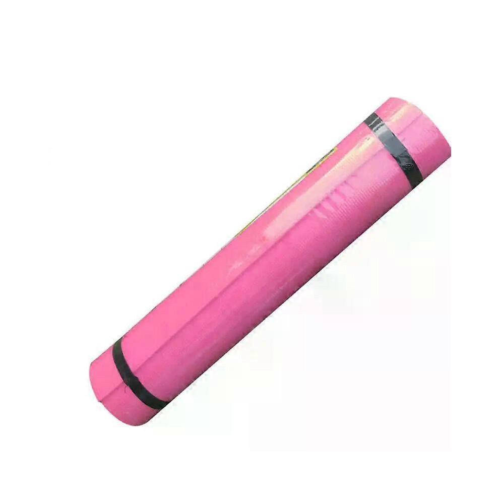 (Pink) Solid Color EVA Sports Moisture-proof Yoga Mat Folding Gymnastic Mat Non-slip Weight Loss Waterproof For Beginners
