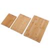 3pcs Chopping Boards Smooth Wood Cutting Boards with Juice Grooves Inner Handles for Kitchen