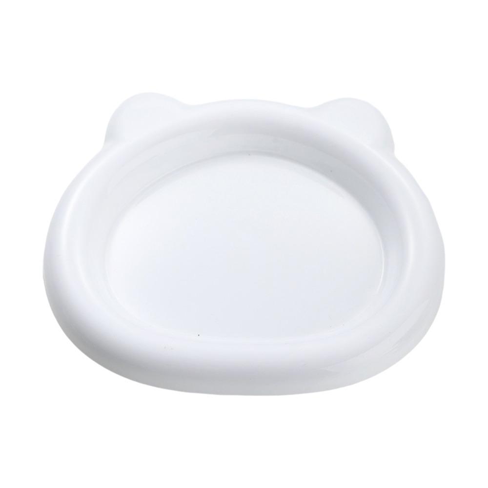 Plastic Cat Food Plates Food Grade Pet Snack Dish Lightweight Kitten Bowl Daily Use